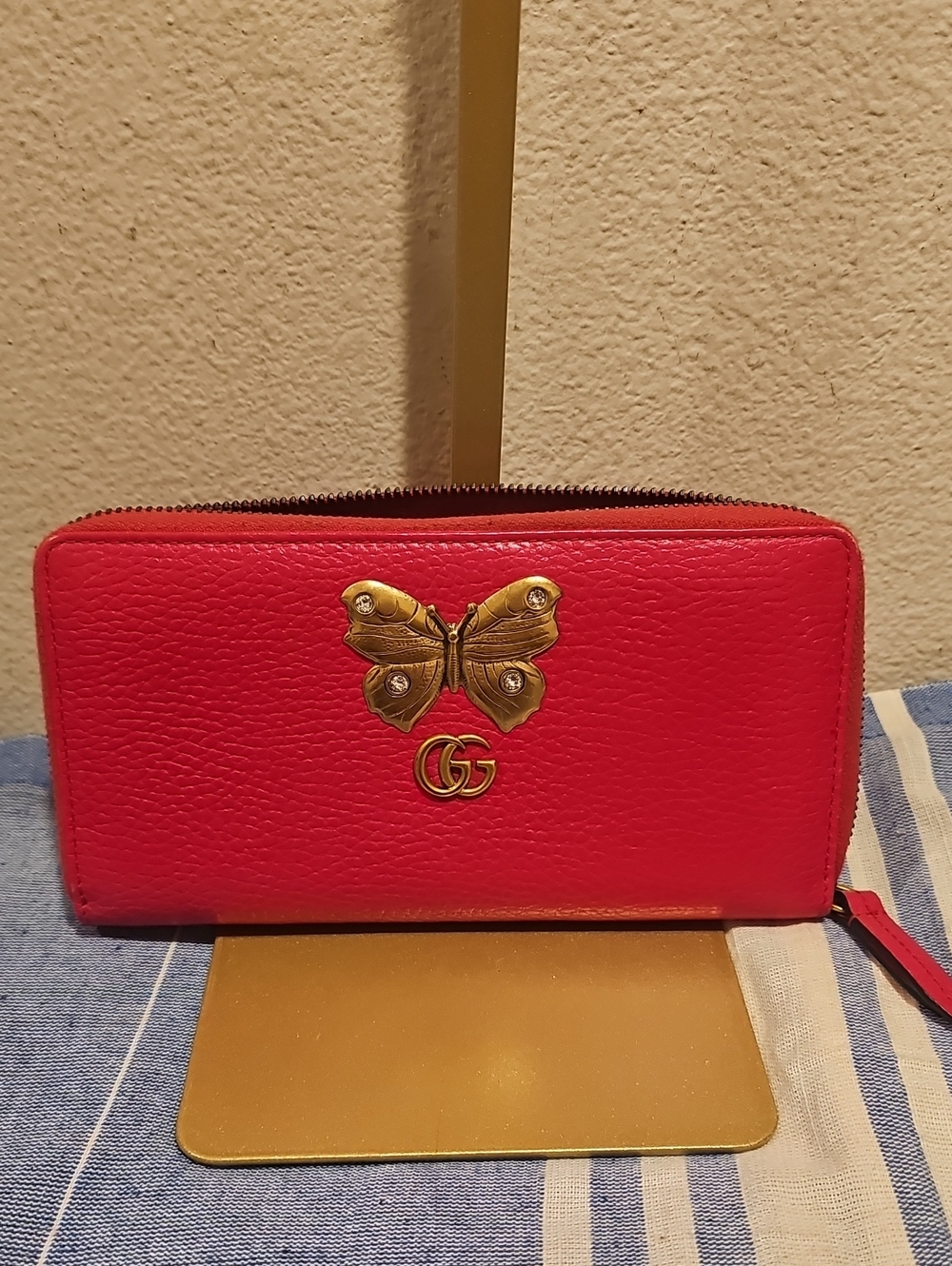 Gucci GG Marmont Butterfly Zip Around Wallet